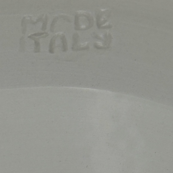 Elegant Reticulated White and Brown Decorative Platter Hand-painted, Italian - Picture 9 of 14